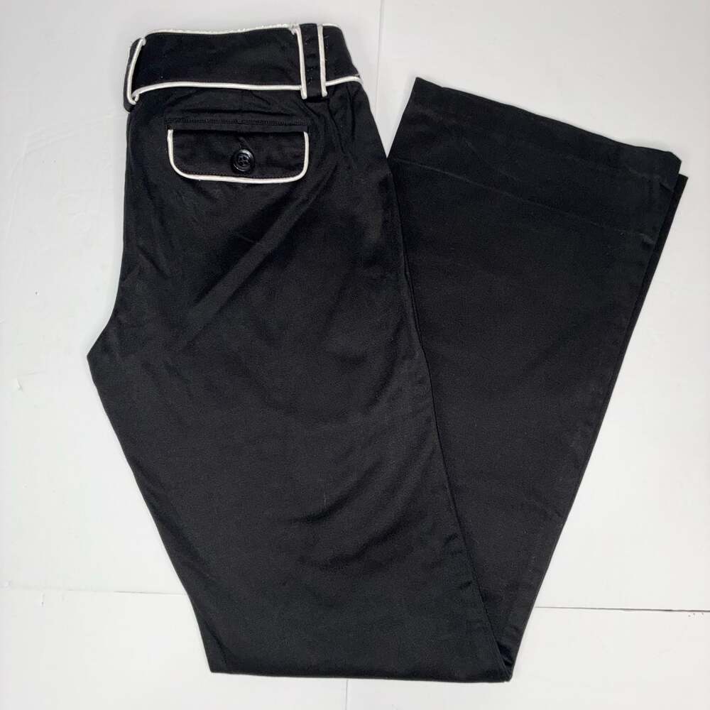 Grass Collection Style SHLEAHAB Black Dress Pants with White Piping Size S (5)